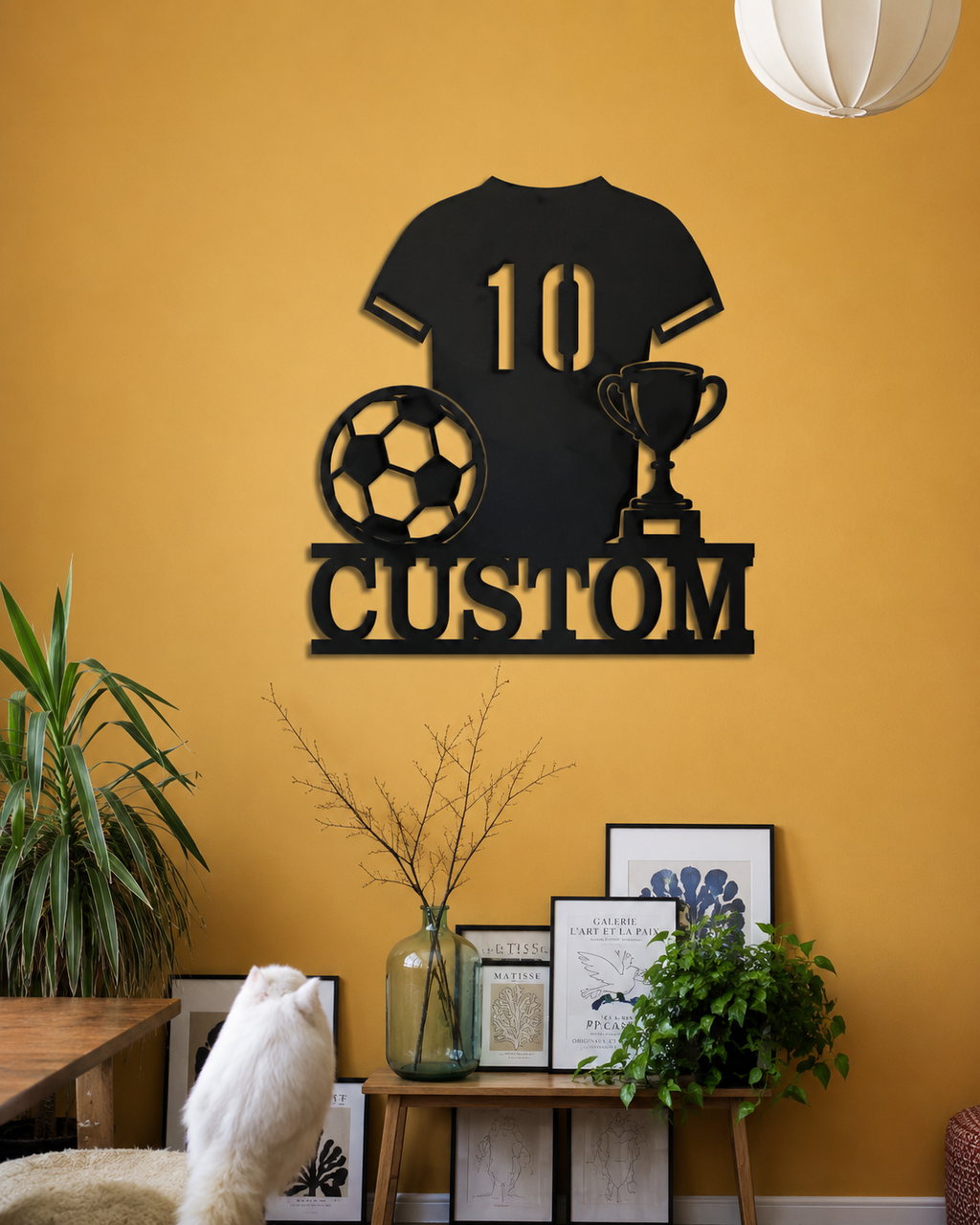 Custom Football Jersey Metal Wall Art