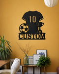 Custom Football Jersey Metal Wall Art
