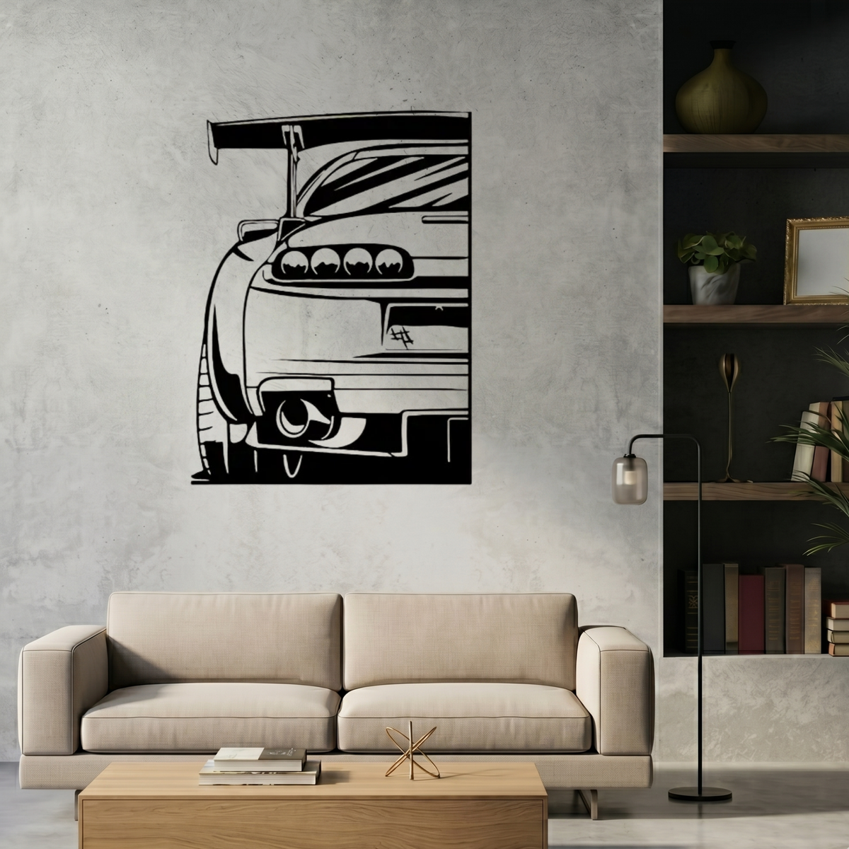 Toyota Supra Metal Wall Art – Premium Laser Cut Car Decor