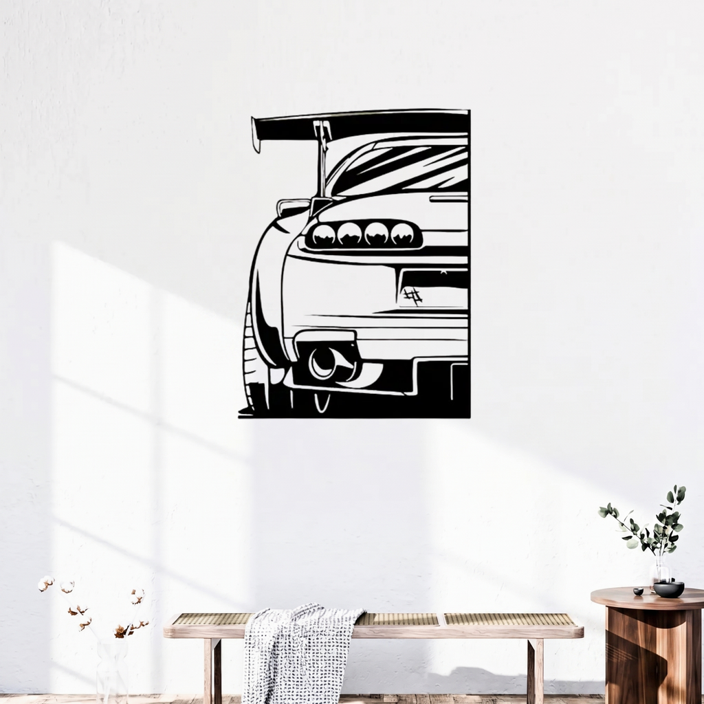 Toyota Supra Metal Wall Art – Premium Laser Cut Car Decor