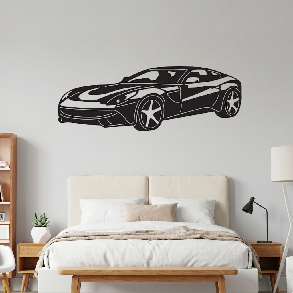 Premium Metal Car Wall Art – Laser Cut Automotive Decor