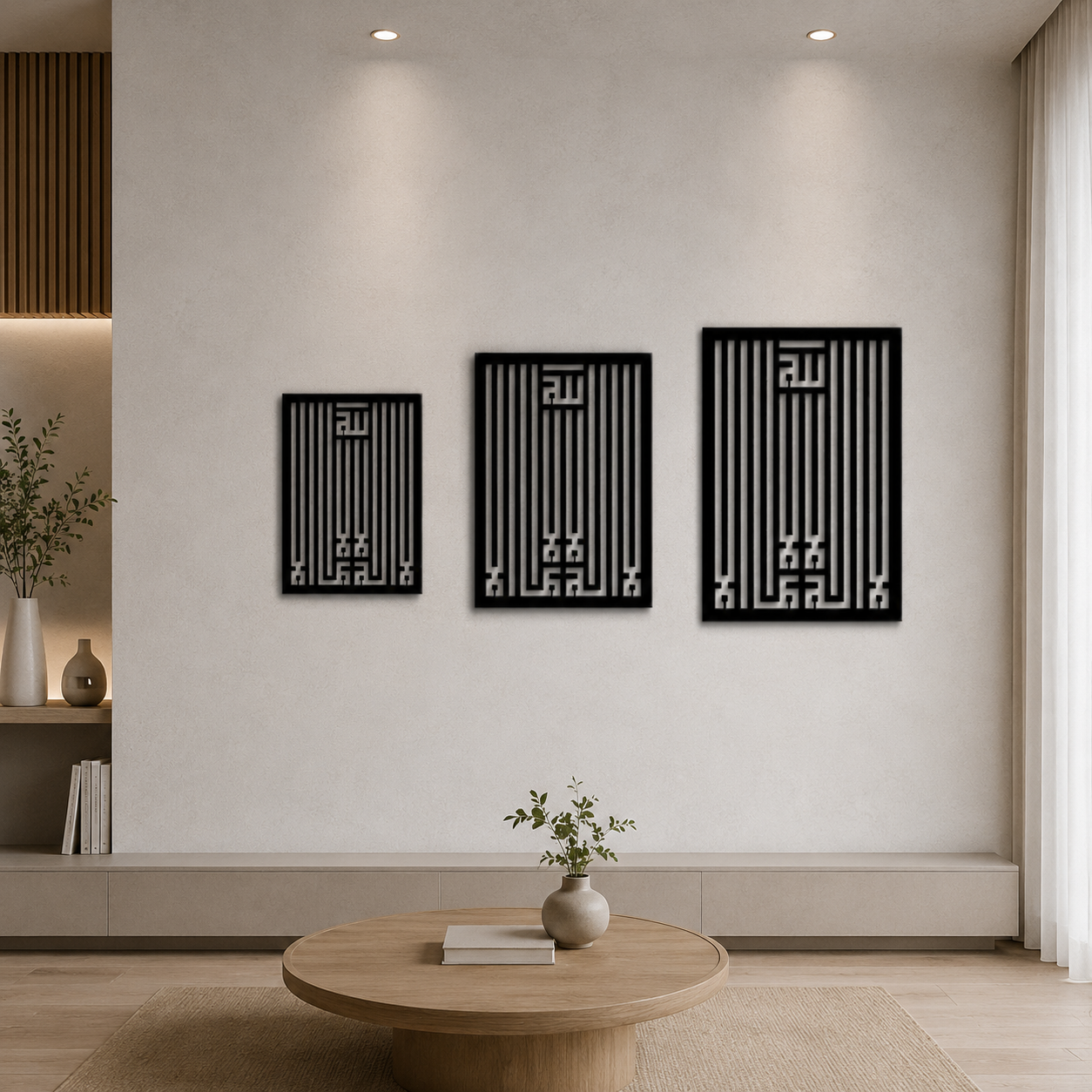 Islamic Geometric Calligraphy Metal Wall Art