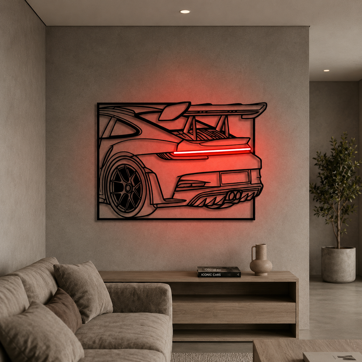 Sports Car Metal Wall Art