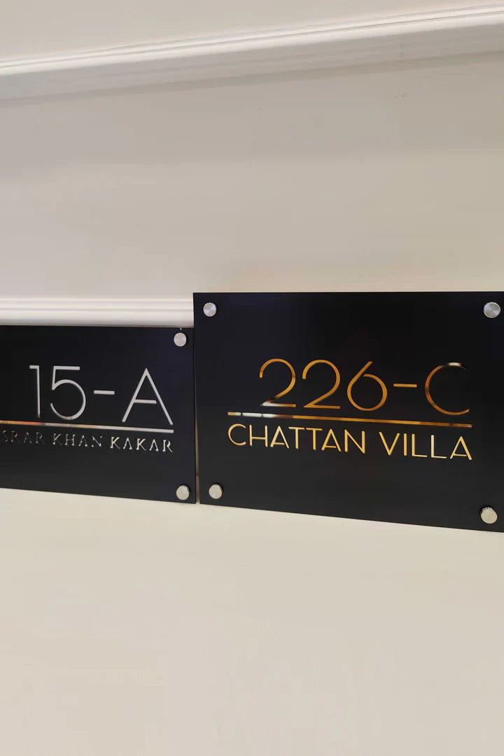 Custom Metal Home Address Plate