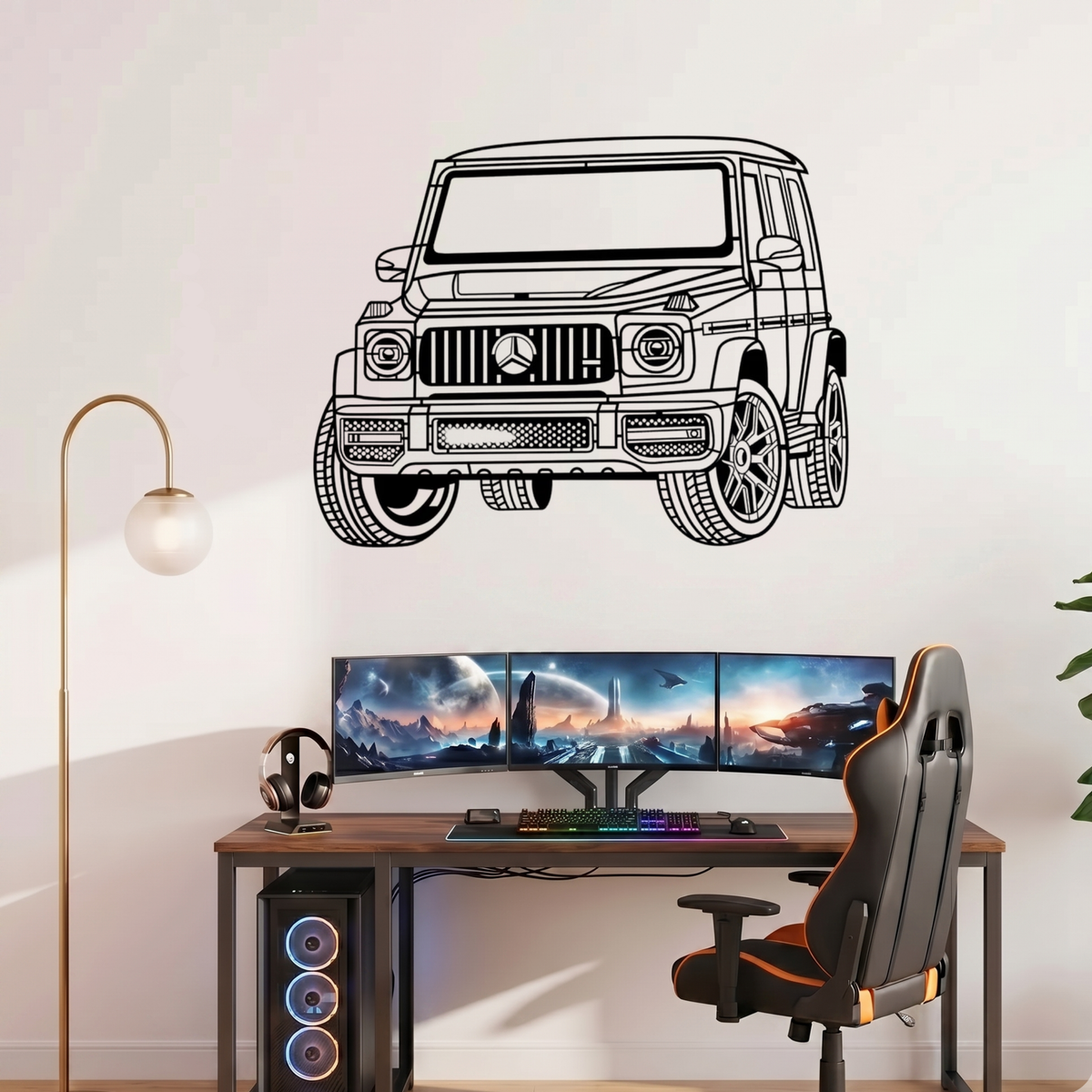 Mercedes-Benz G-Class Laser Cut Metal Wall Art | Premium Steel SUV Silhouette |