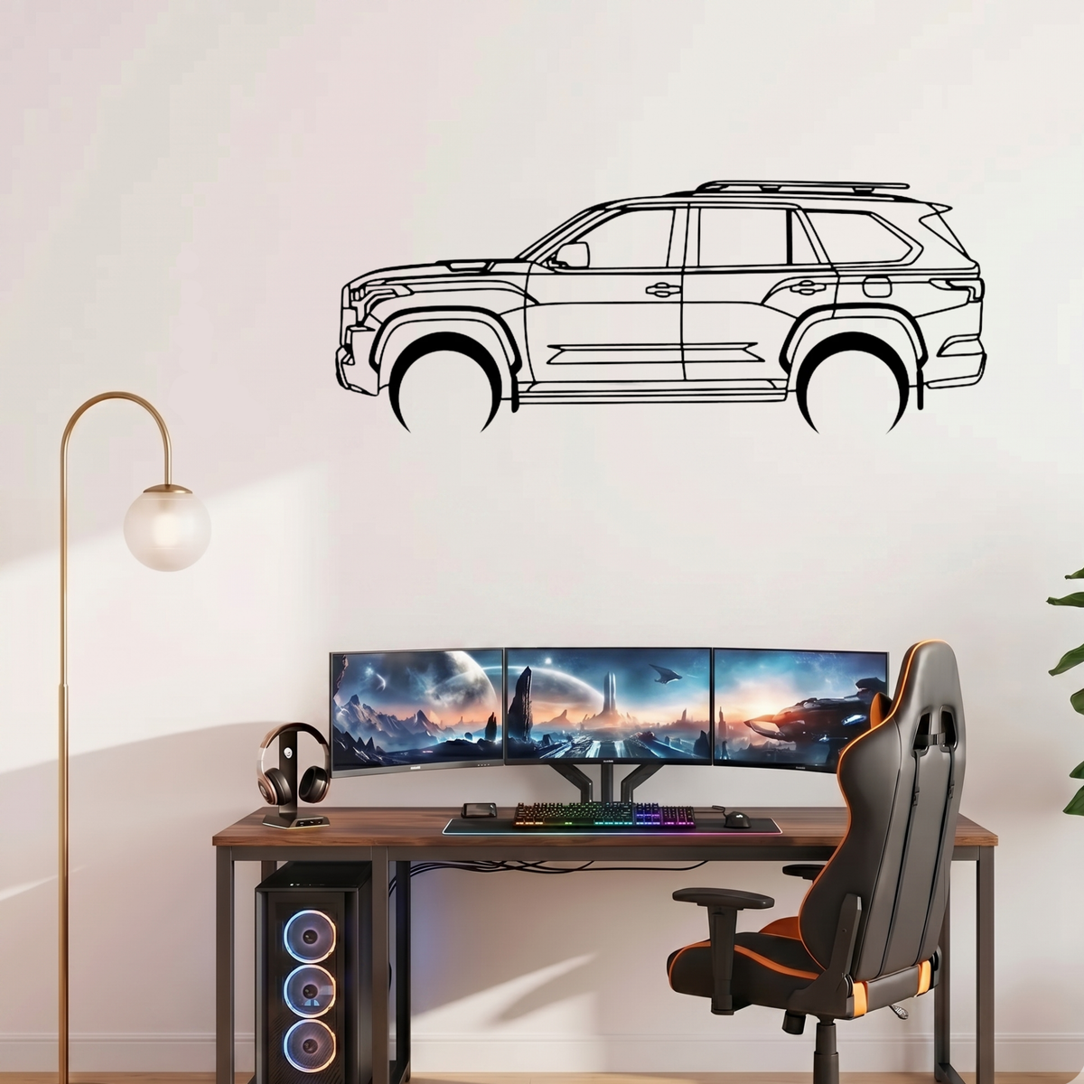 2023 Toyota Sequoia TRD Pro Laser Cut Metal Wall Art | Premium Steel SUV Silhouette | Metals Engrave
