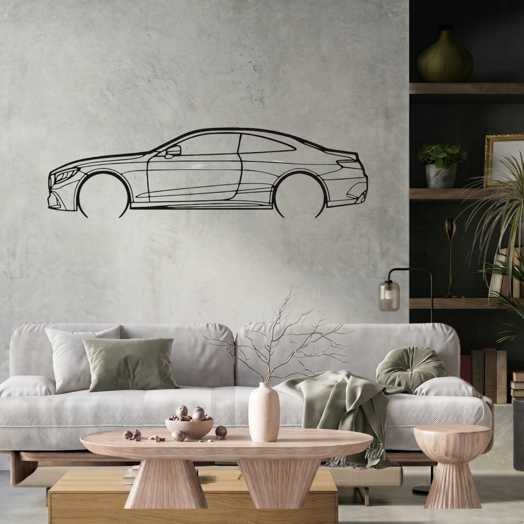 Mercedes-AMG S63 Laser Cut Metal Wall Art | Premium Steel Car Silhouette |