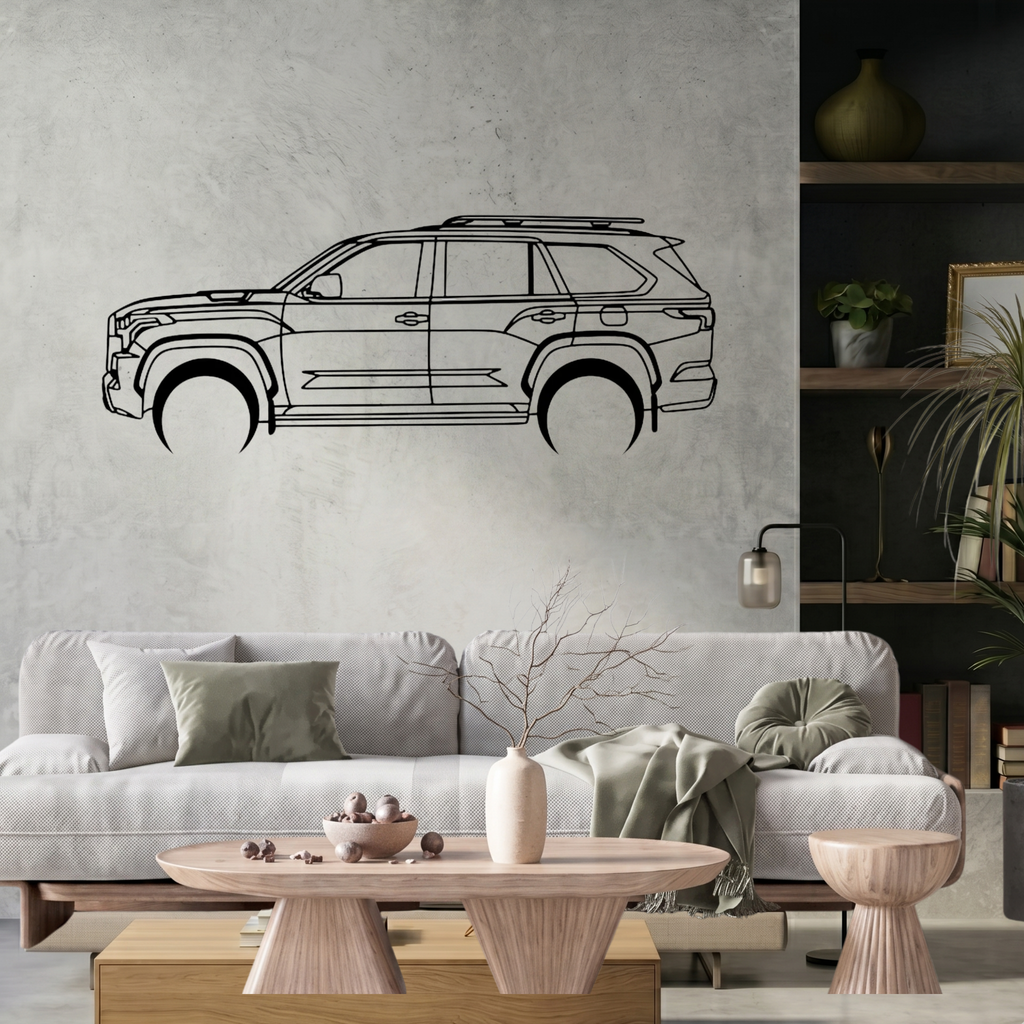 2023 Toyota Sequoia TRD Pro Laser Cut Metal Wall Art | Premium Steel SUV Silhouette | Metals Engrave