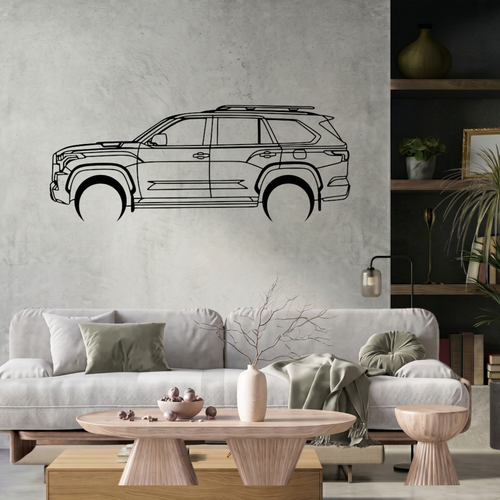 2023 Toyota Sequoia TRD Pro Laser Cut Metal Wall Art | Premium Steel SUV Silhouette | Metals Engrave