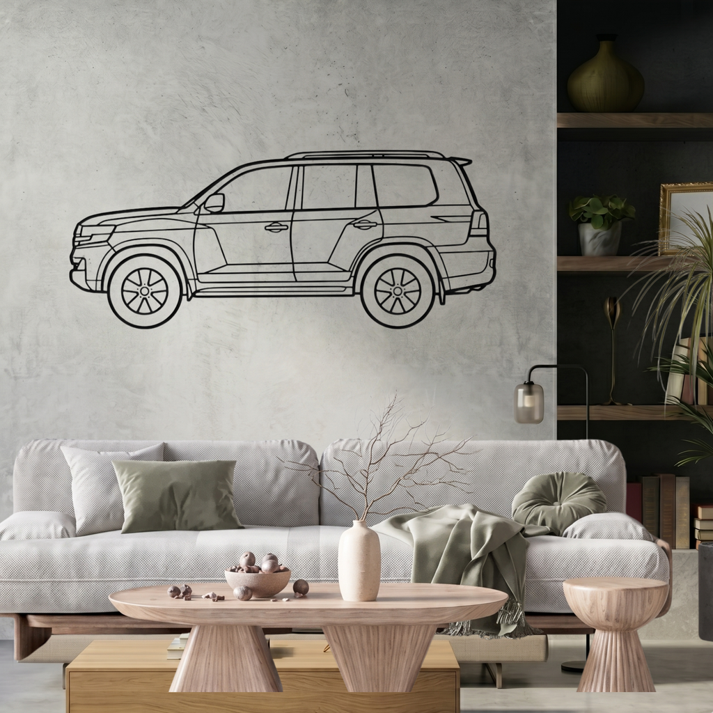 Toyota Land Cruiser Laser Cut Metal Wall Art | Premium Steel SUV Silhouette |
