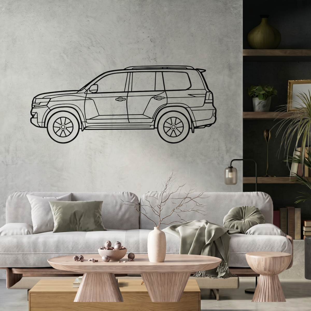Toyota Land Cruiser Laser Cut Metal Wall Art | Premium Steel SUV Silhouette |