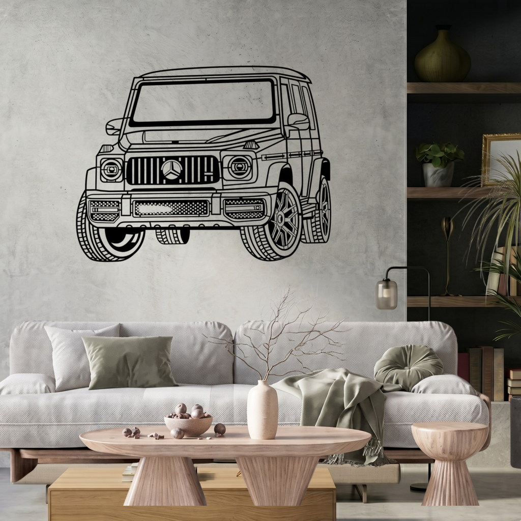 Mercedes-Benz G-Class Laser Cut Metal Wall Art | Premium Steel SUV Silhouette |
