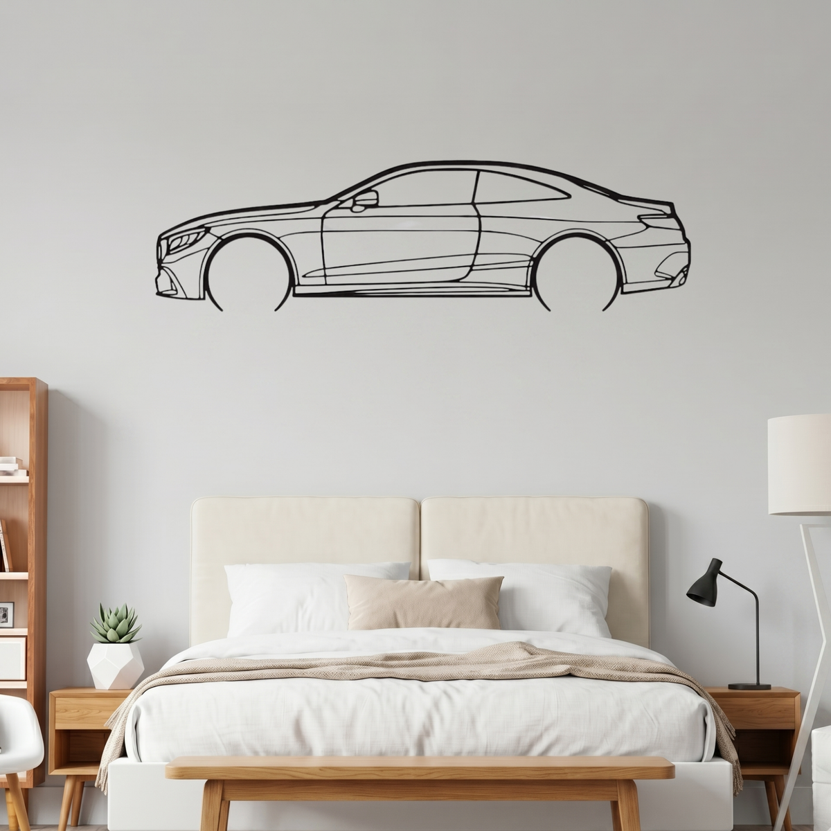 Mercedes-AMG S63 Laser Cut Metal Wall Art | Premium Steel Car Silhouette |