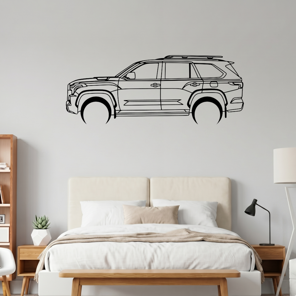 2023 Toyota Sequoia TRD Pro Laser Cut Metal Wall Art | Premium Steel SUV Silhouette | Metals Engrave