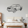 Toyota Hilux Laser Cut Metal Wall Art | Premium Steel Pickup Truck Silhouette |