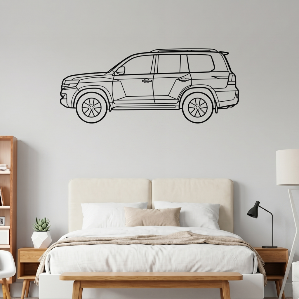 Toyota Land Cruiser Laser Cut Metal Wall Art | Premium Steel SUV Silhouette |