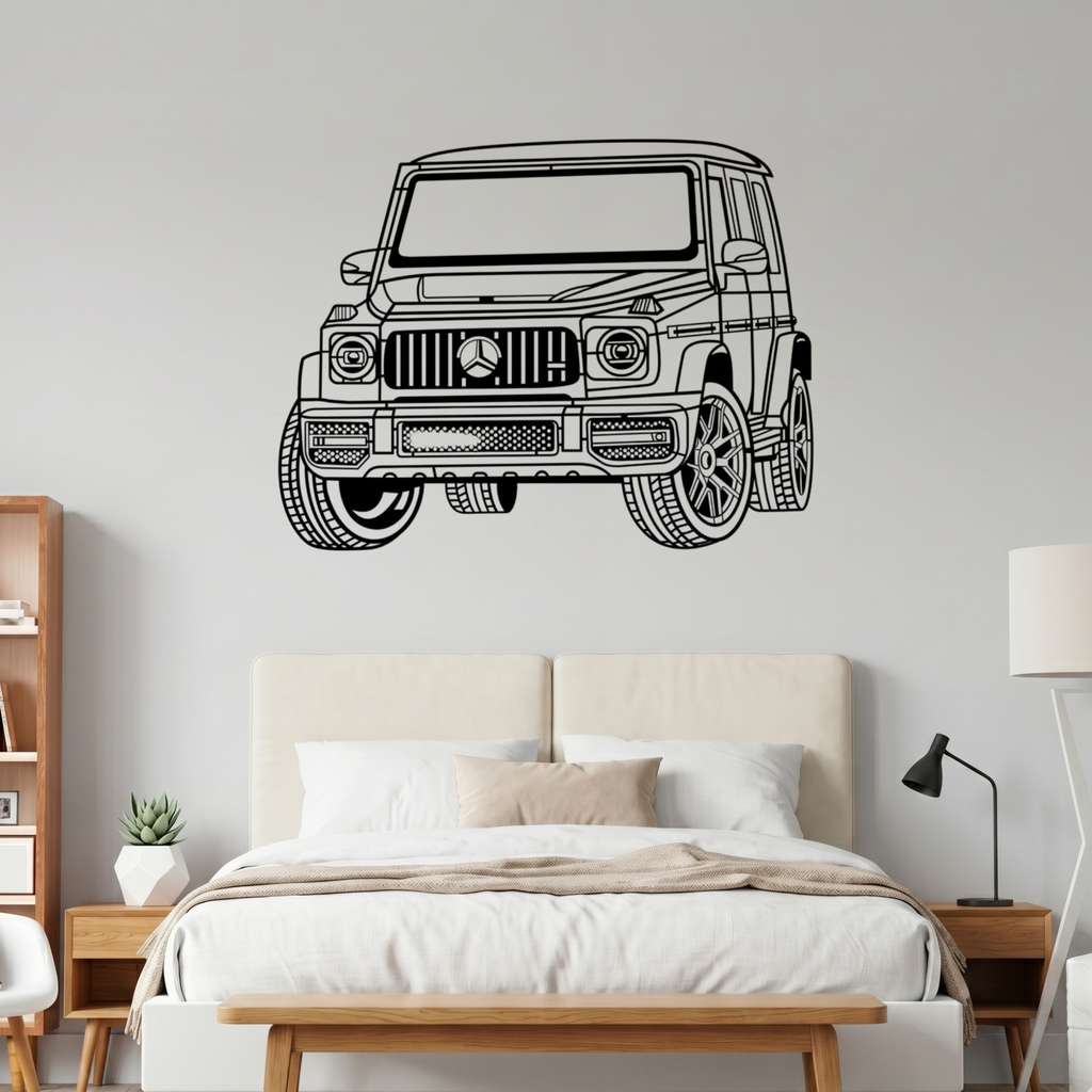 Mercedes-Benz G-Class Laser Cut Metal Wall Art | Premium Steel SUV Silhouette |