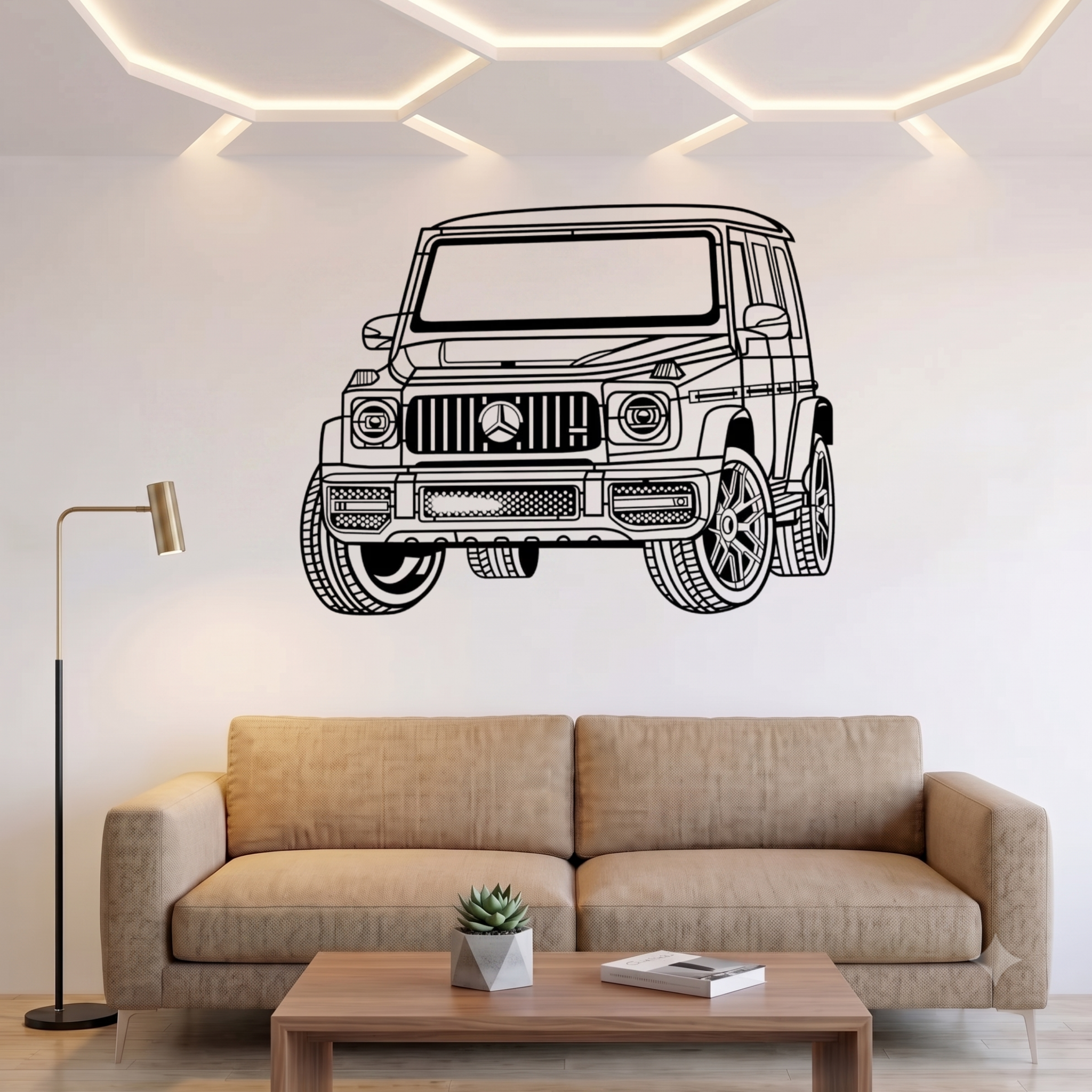 Mercedes-Benz G-Class Laser Cut Metal Wall Art | Premium Steel SUV Silhouette |