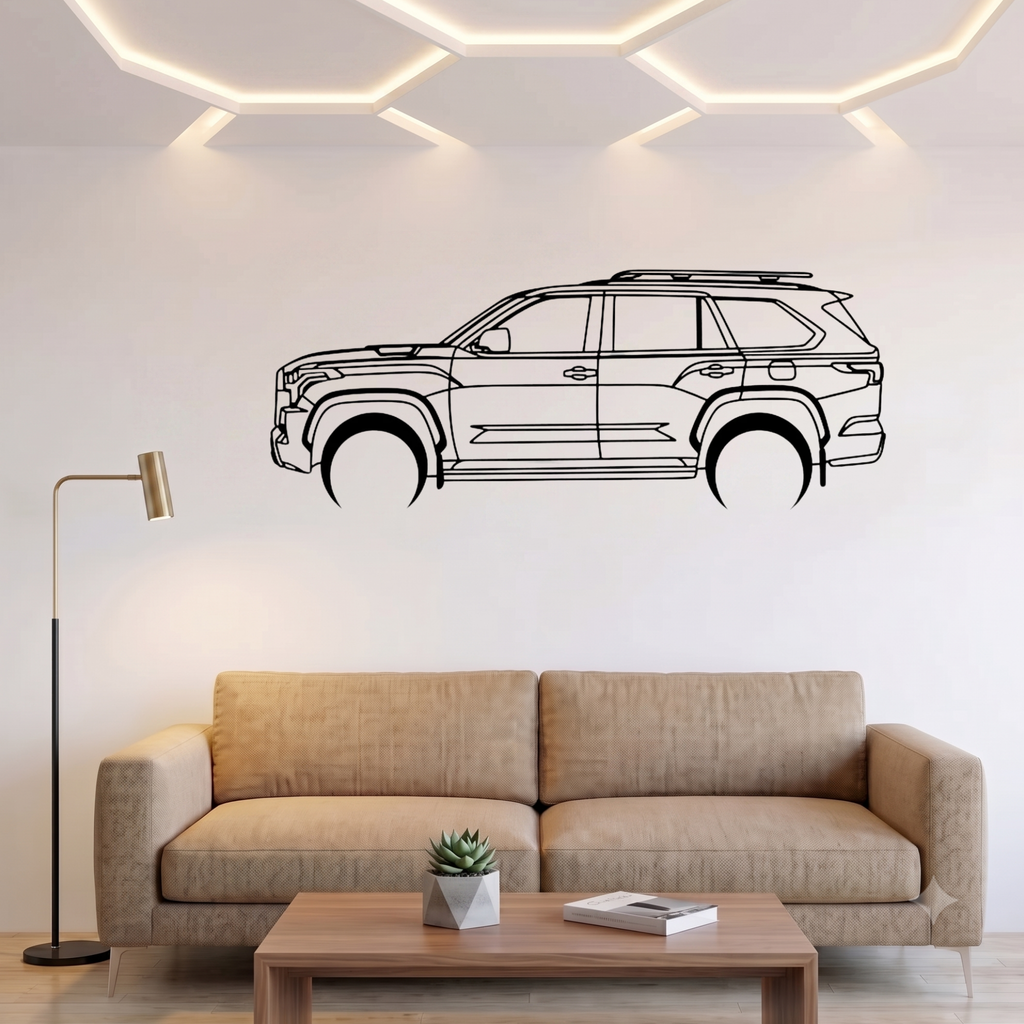 2023 Toyota Sequoia TRD Pro Laser Cut Metal Wall Art | Premium Steel SUV Silhouette | Metals Engrave