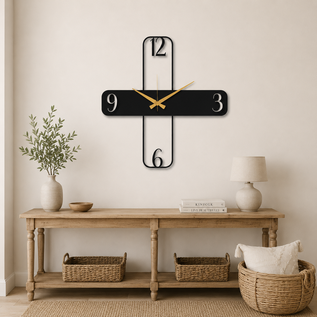 Modern Minimalist Wall Clock Metal Art