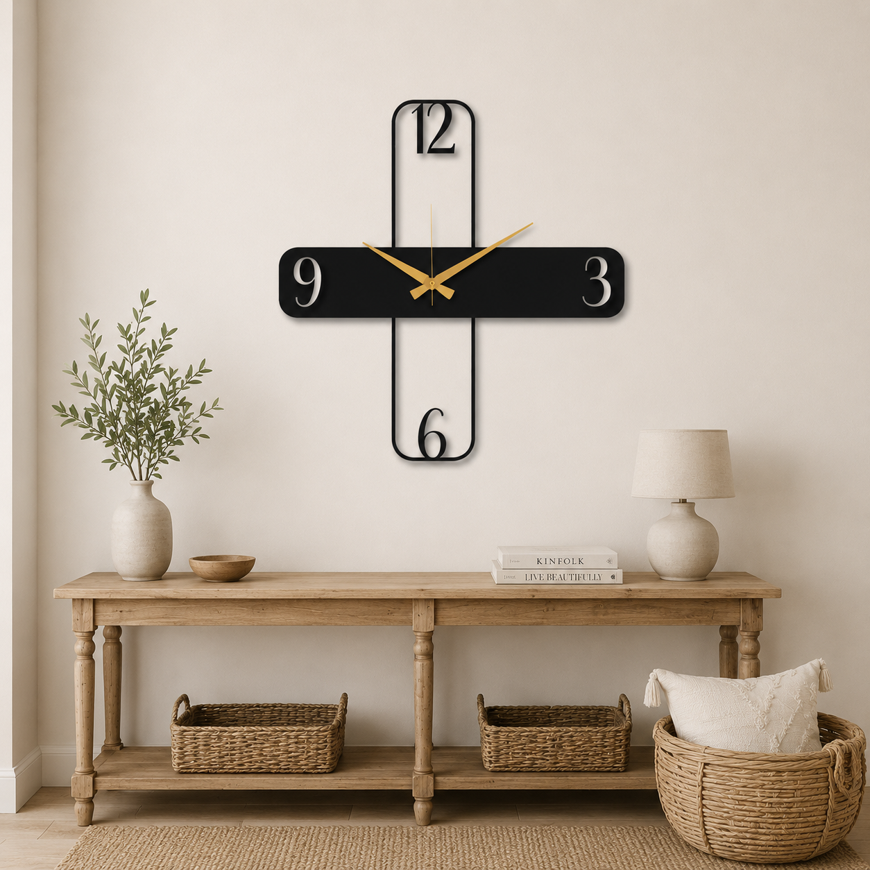 Modern Minimalist Wall Clock Metal Art