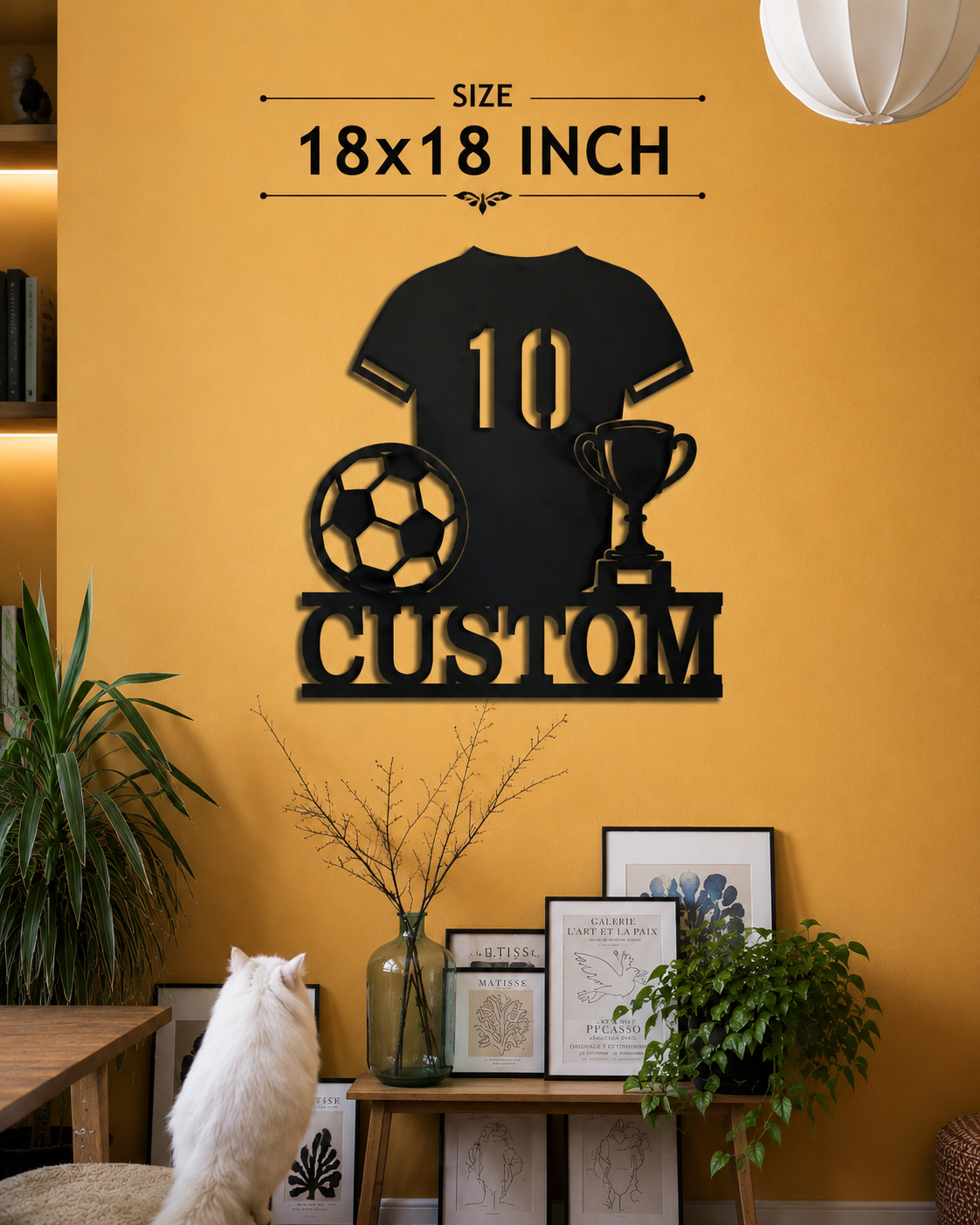 Custom Football Jersey Metal Wall Art
