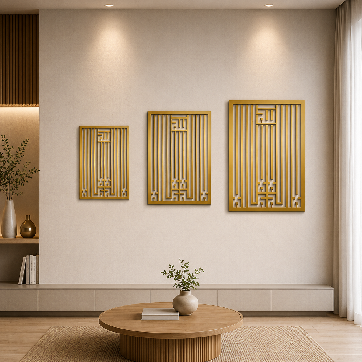 Islamic Geometric Calligraphy Metal Wall Art