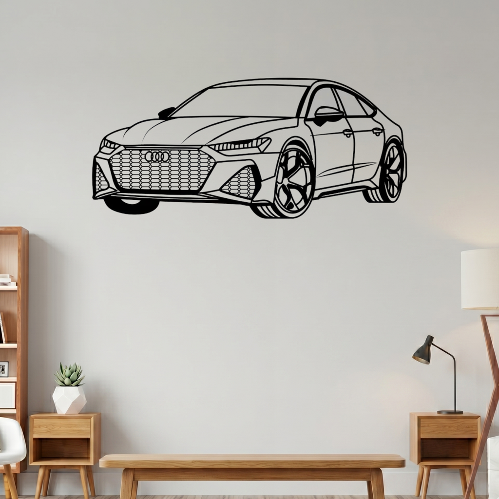 Audi RS7 Metal Wall Frame – Premium Laser Cut Wall Art