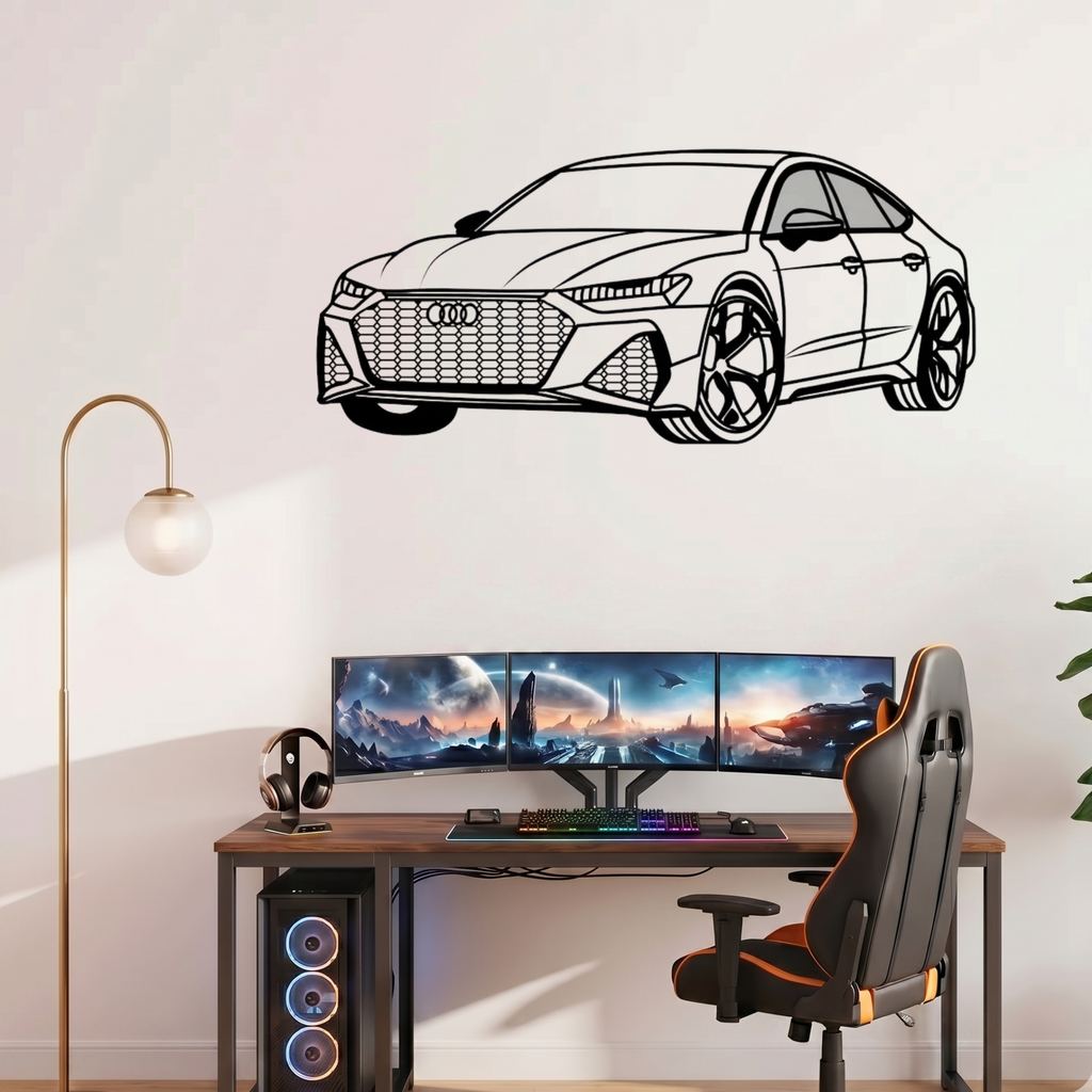 Audi RS7 Metal Wall Frame – Premium Laser Cut Wall Art