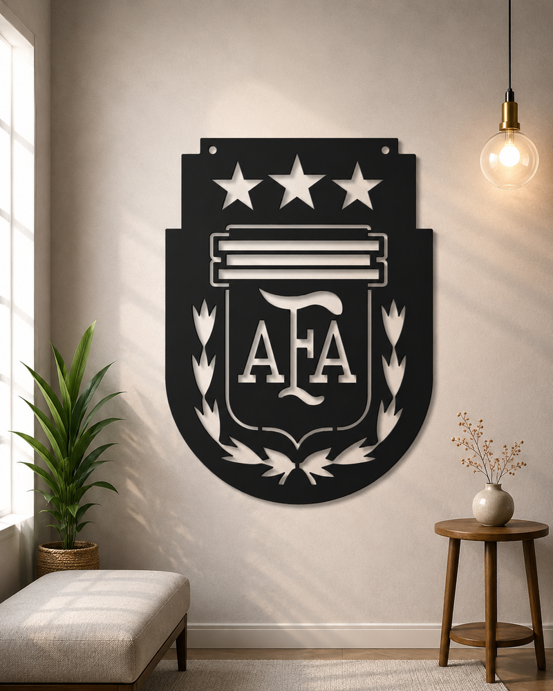 Argentina Football Association (AFA) Logo Metal Wall Art