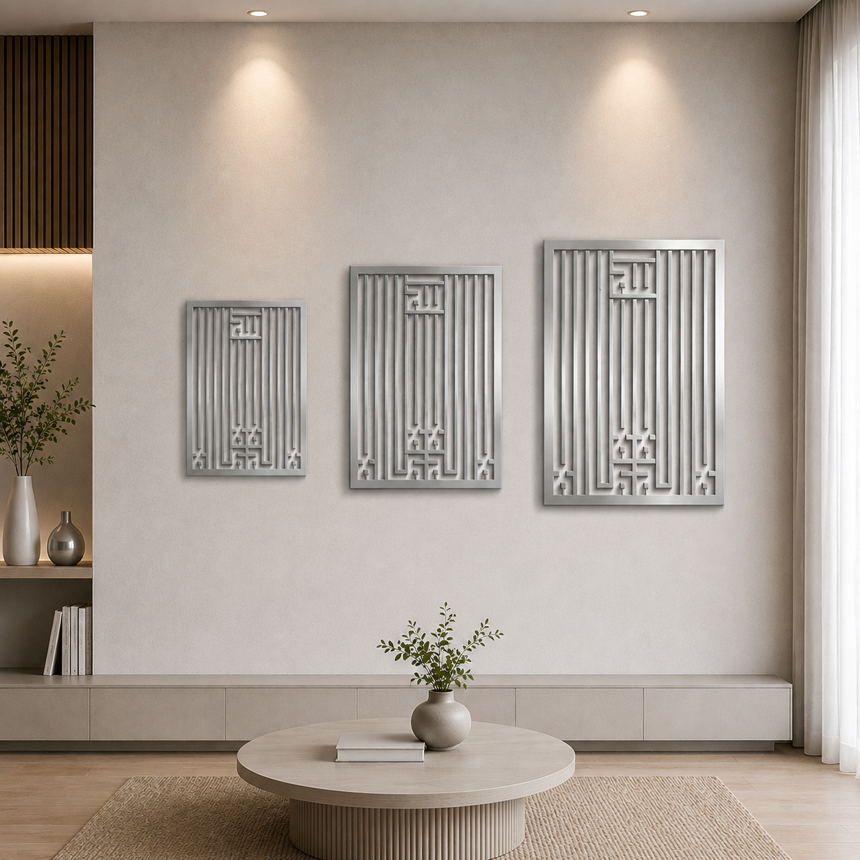 Islamic Geometric Calligraphy Metal Wall Art