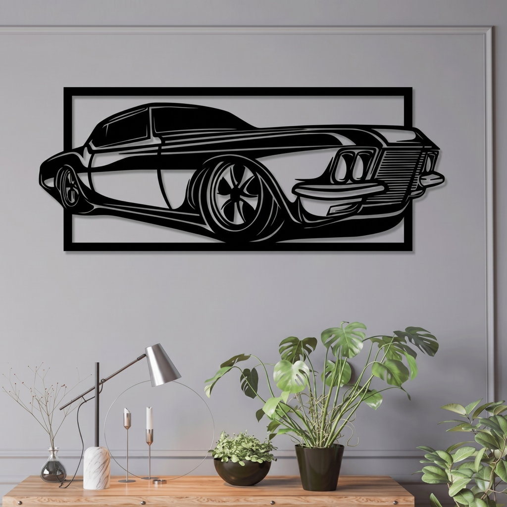 Buick Riviera Boattail Metal Wall Art – 1971–1973 Classic American Coupe Decor