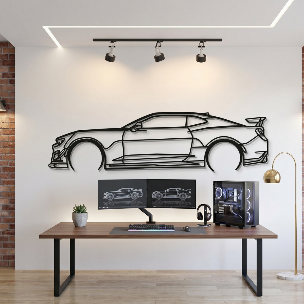 Chevrolet Camaro Metal Wall Frame – Premium Laser Cut Car Wall Art