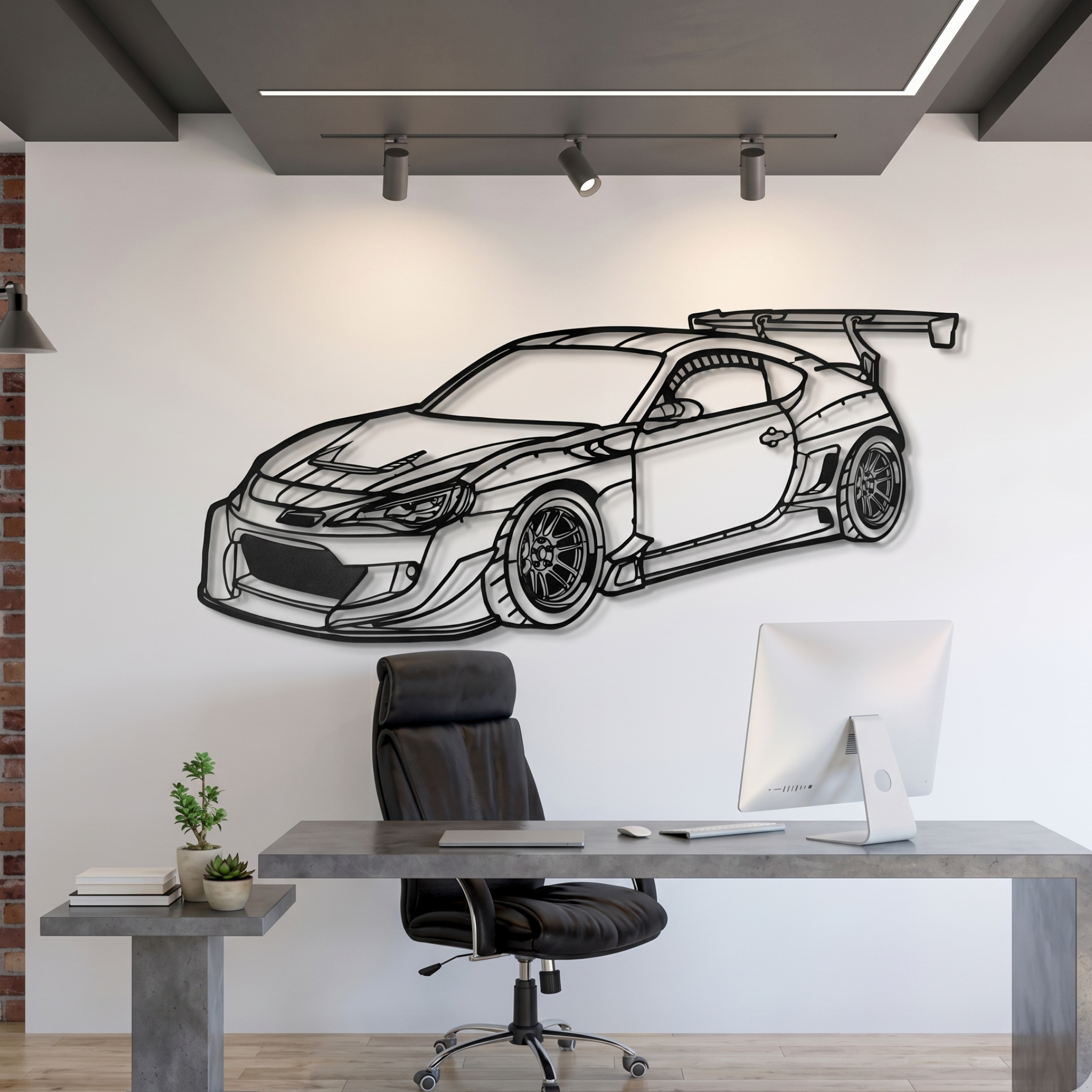 Toyota GT86 Metal Wall Art – Laser Cut Automotive Decor for Car Enthusiasts