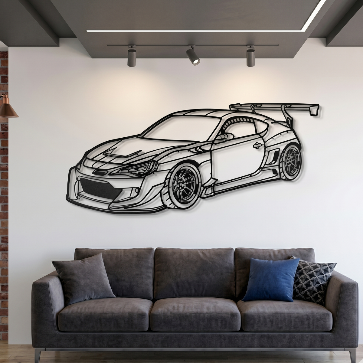 Toyota GT86 Metal Wall Art – Laser Cut Automotive Decor for Car Enthusiasts