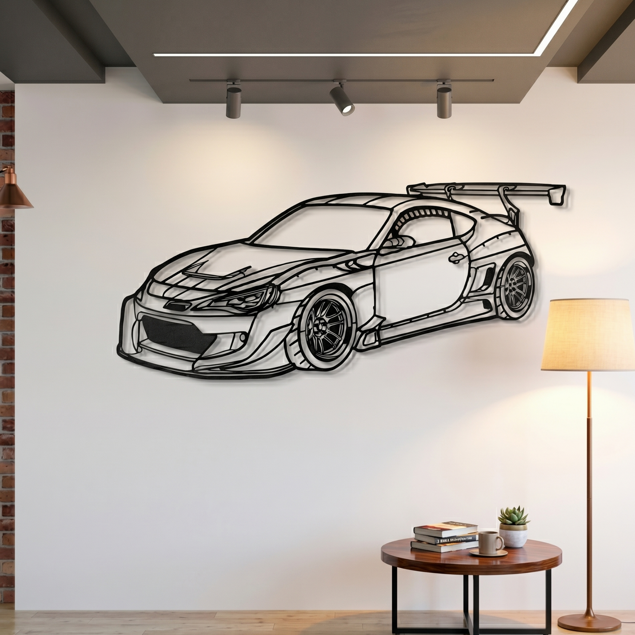 Toyota GT86 Metal Wall Art – Laser Cut Automotive Decor for Car Enthusiasts