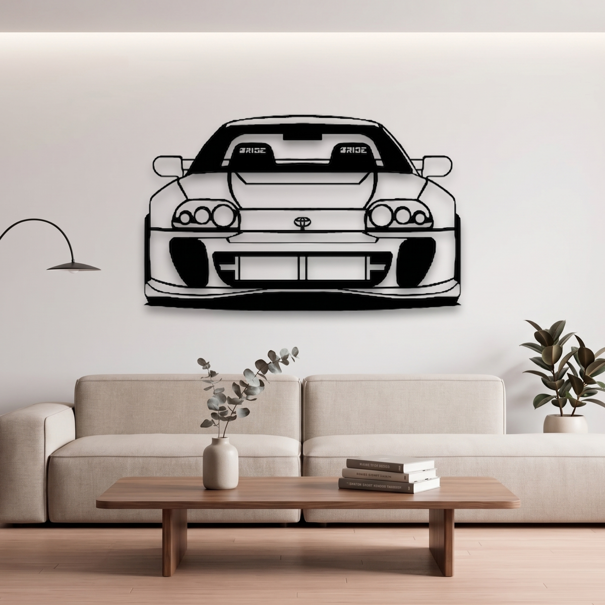 Toyota Supra Metal Laser Cut Wall Frame – Premium Car Wall Art