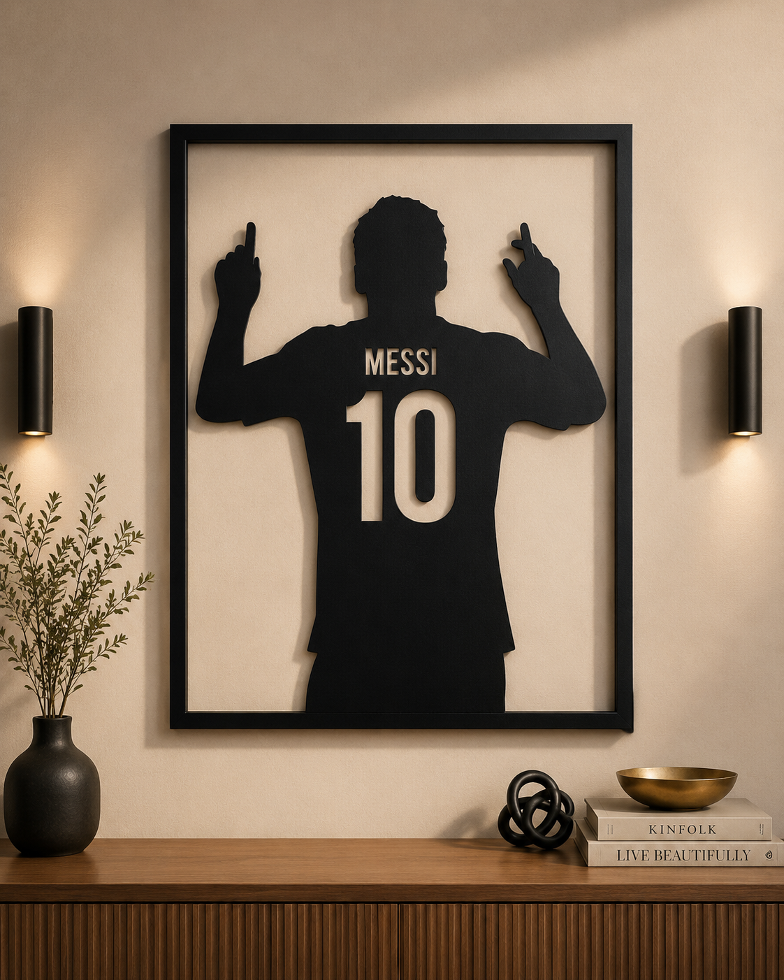 Messi Metal Wall Art