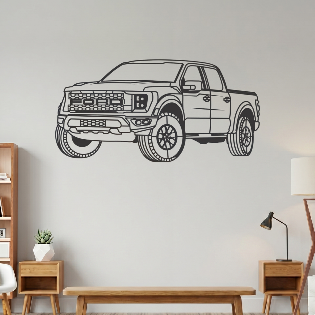 Ford F-150 Raptor Metal Wall Frame – Premium Laser Cut Wall Art