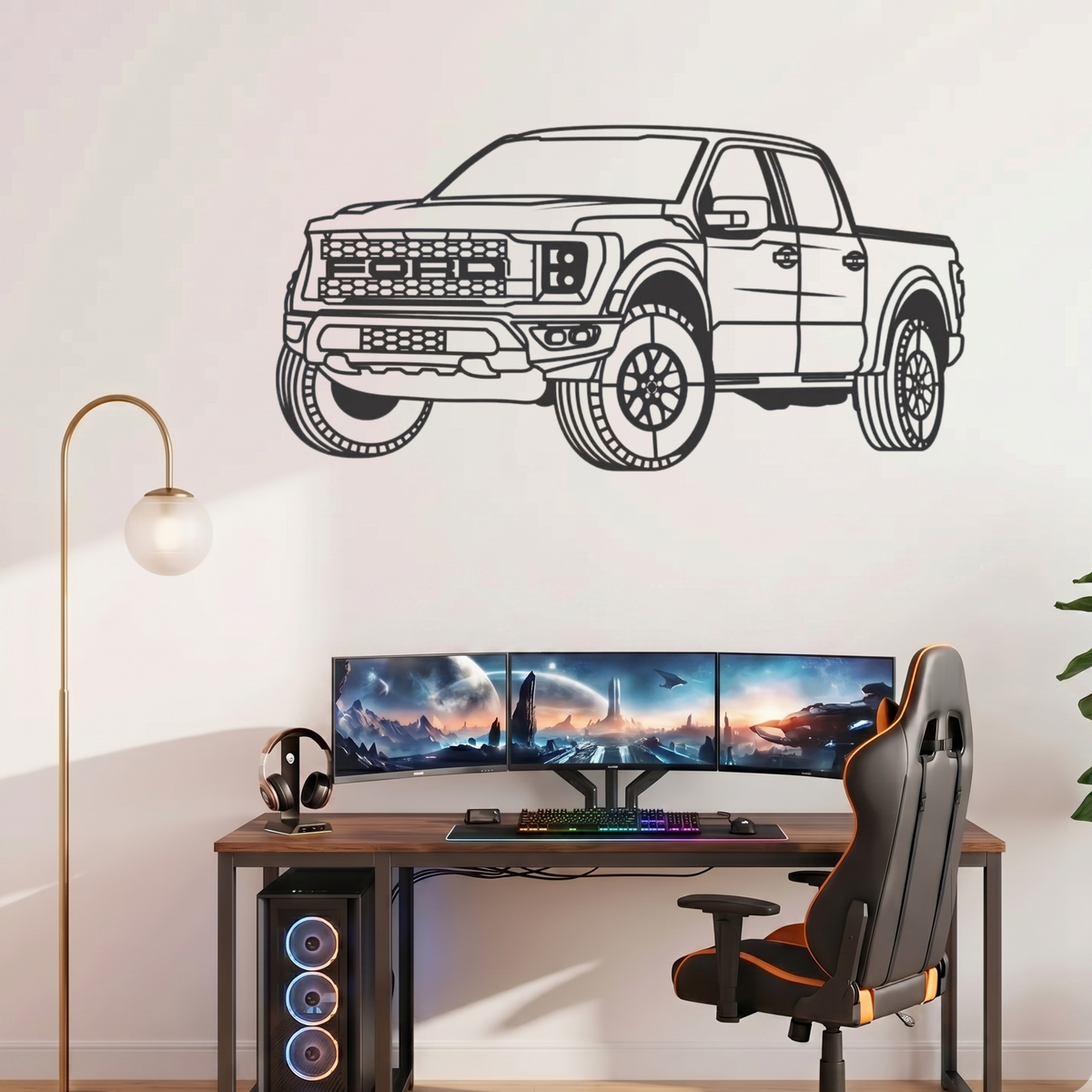 Ford F-150 Raptor Metal Wall Frame – Premium Laser Cut Wall Art