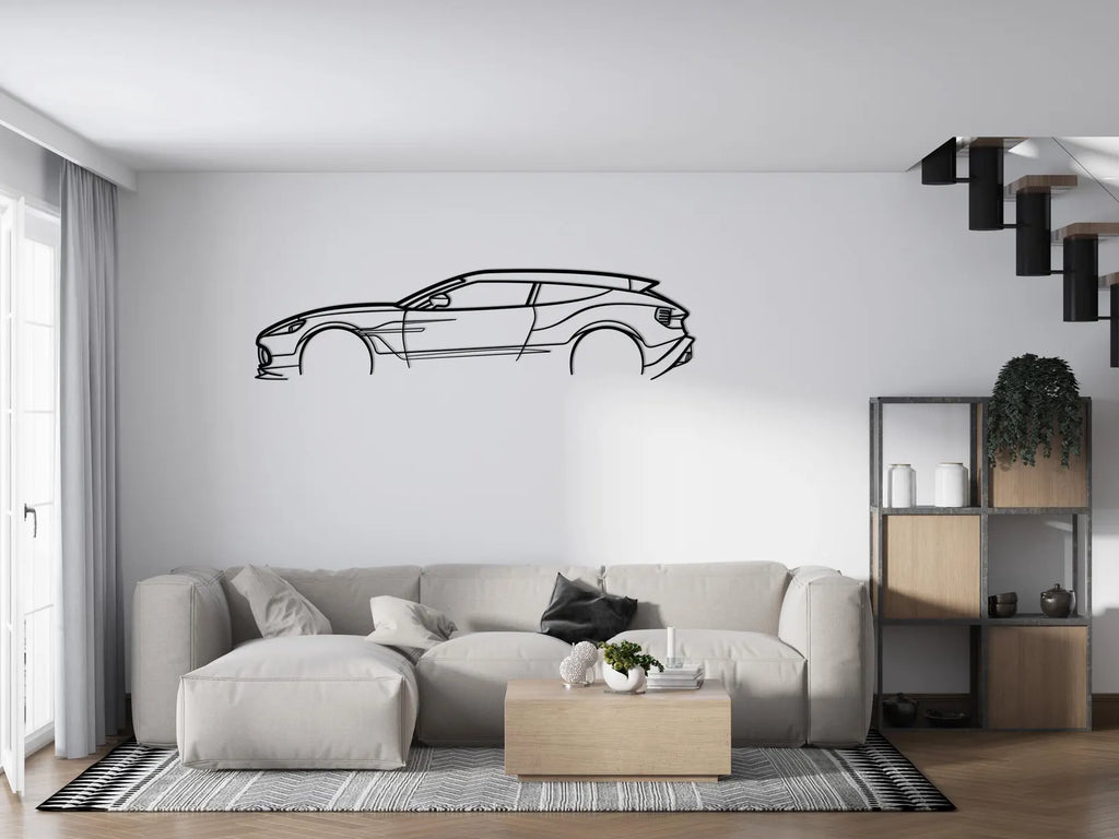 Aston Martin Vanquish Zagato Side Metal Car Wall Art | Laser Cut Steel Wall Decor | Metals Engrave