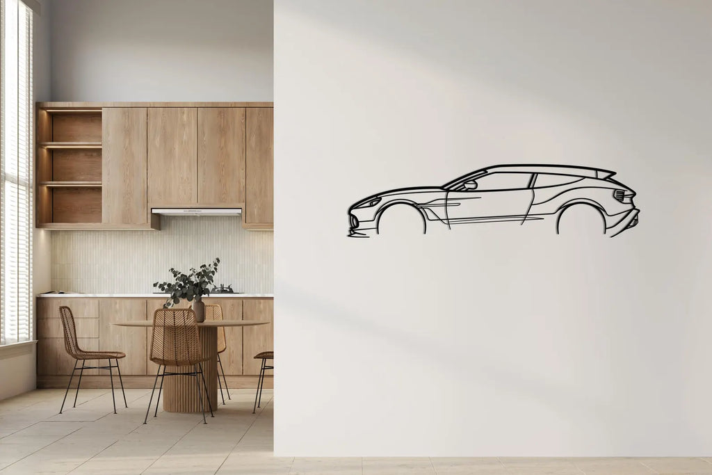 Aston Martin Vanquish Zagato Side Metal Car Wall Art | Laser Cut Steel Wall Decor | Metals Engrave