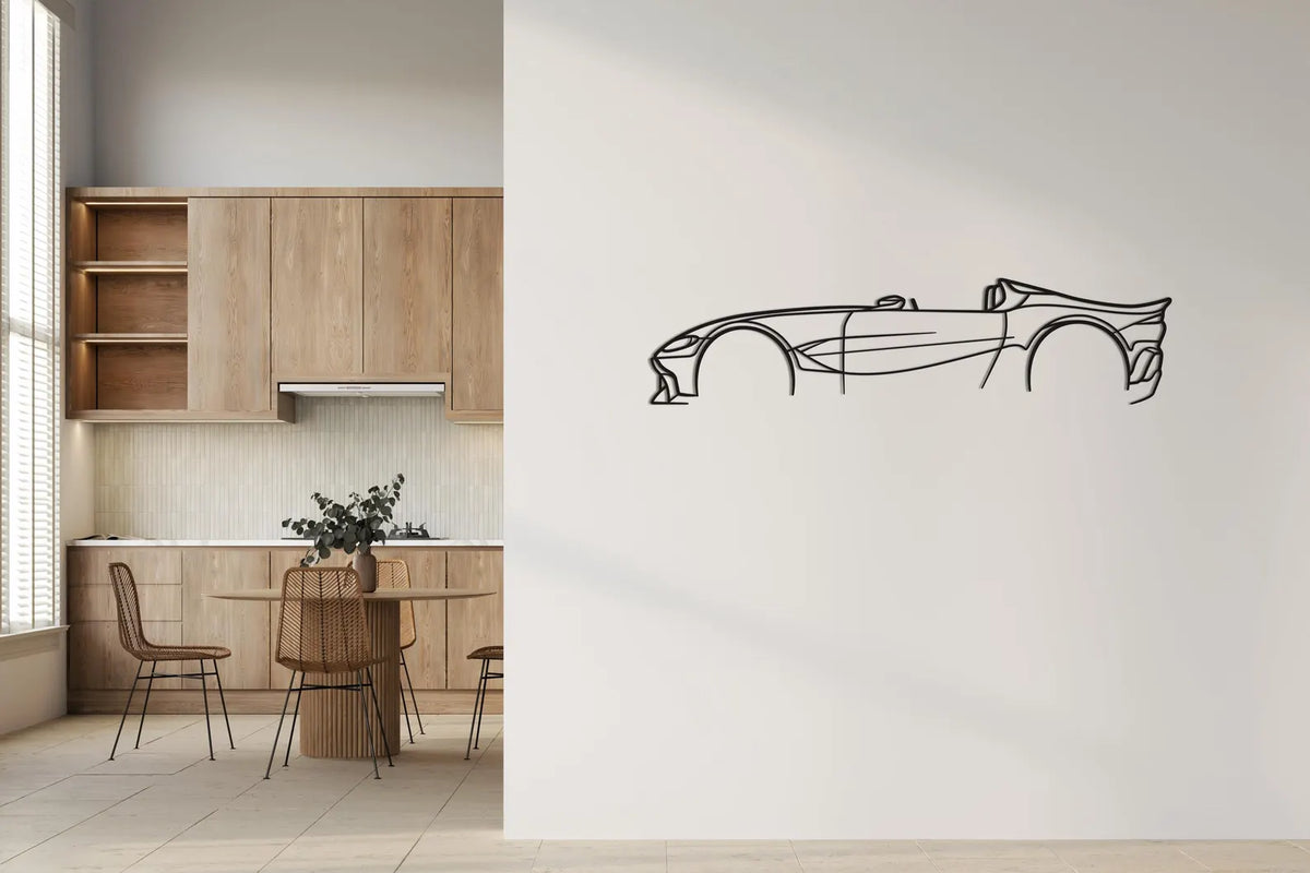 Aston Martin V12 Speedster Metal Car Wall Art | Laser Cut Steel Wall Decor | Metals Engrave