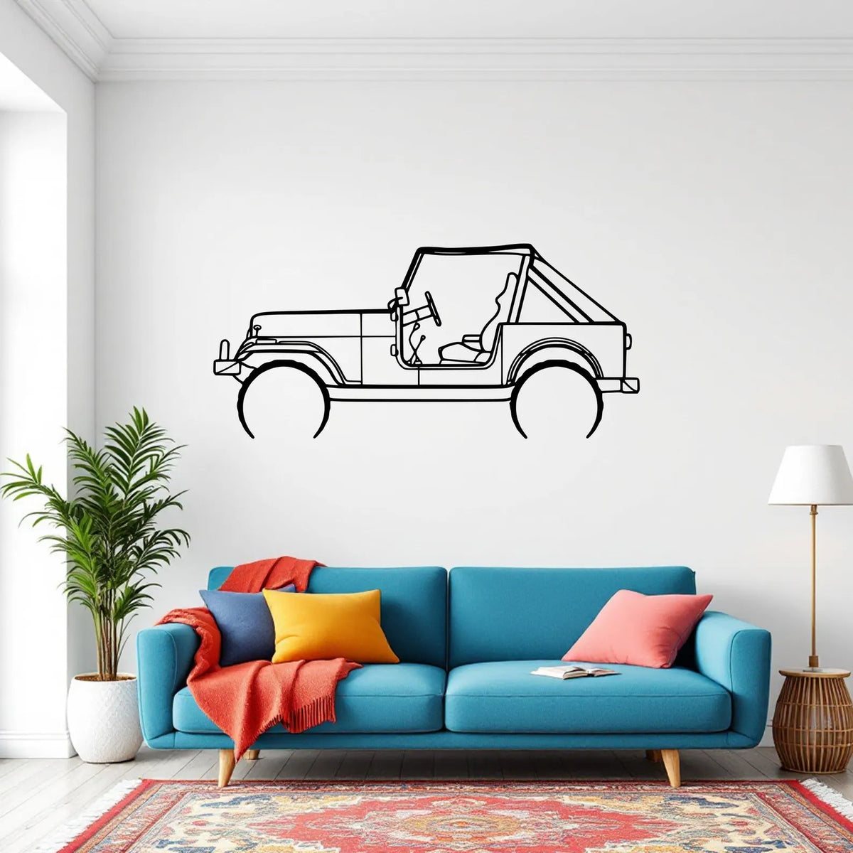 Jeep CJ7 1980 Metal Car Wall Art | Laser Cut Steel Wall Decor | Metals Engrave