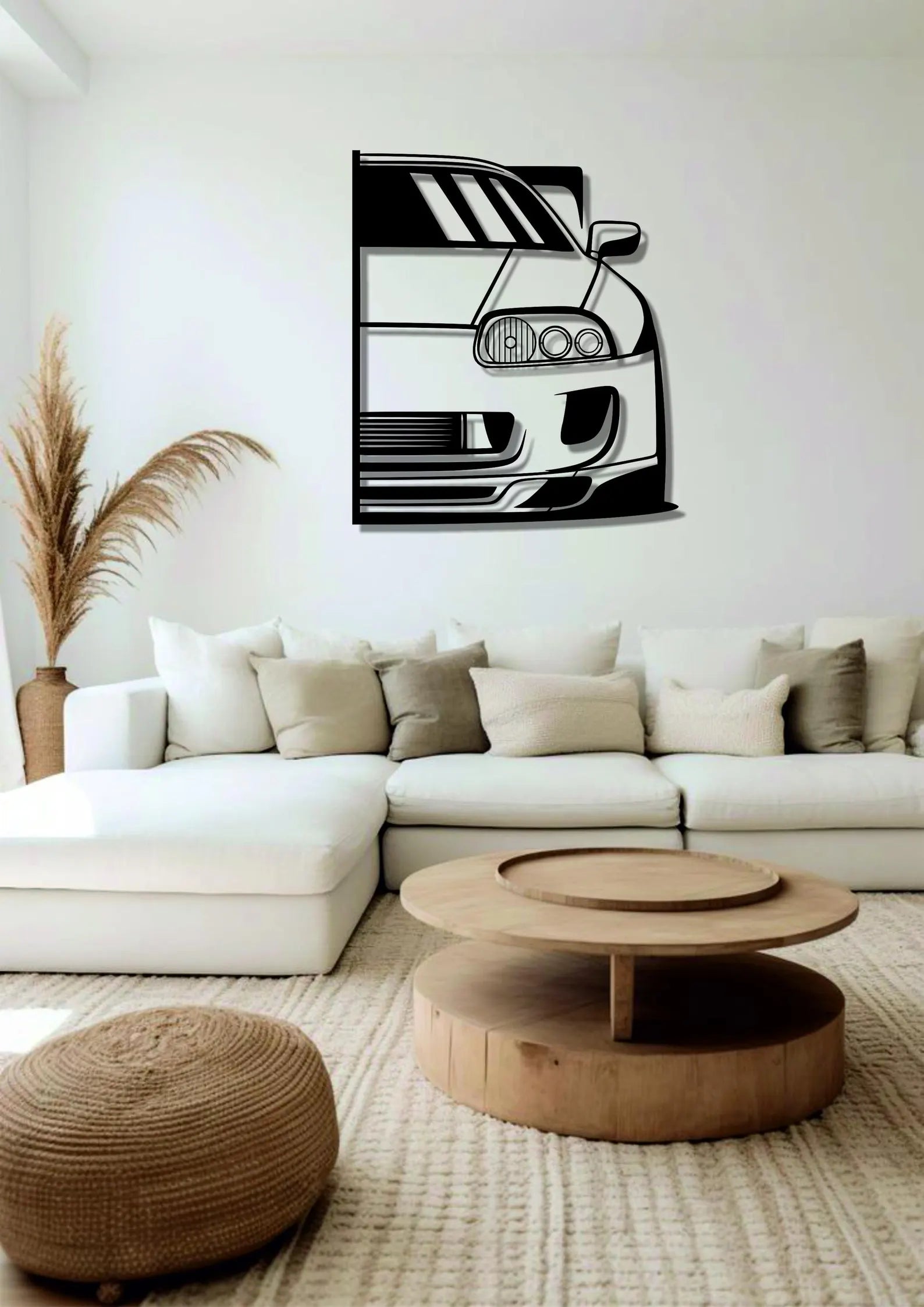 Toyota Supra Front Metal Car Wall Art | Laser Cut Steel Wall Decor |