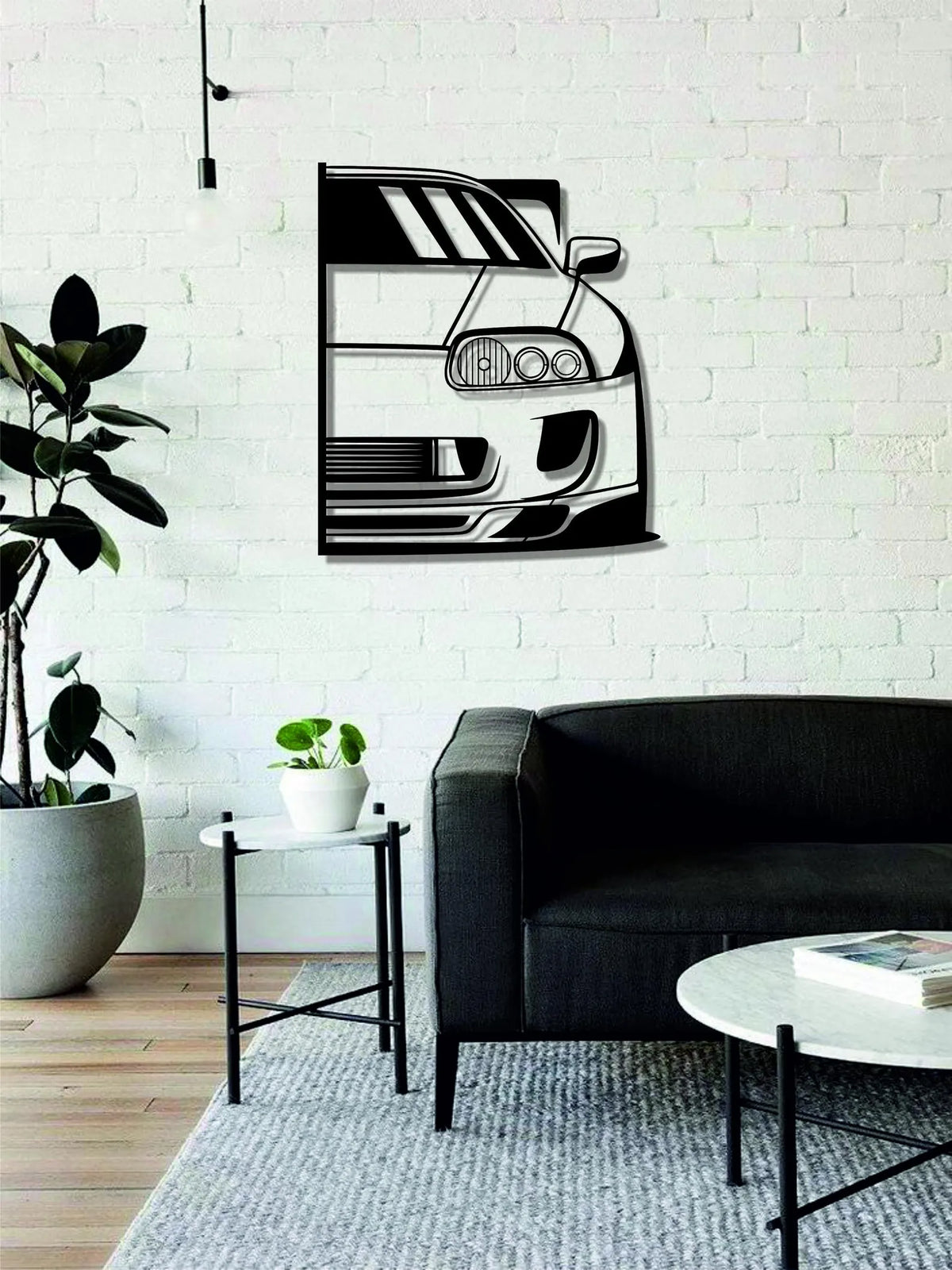 Toyota Supra Front Metal Car Wall Art | Laser Cut Steel Wall Decor |