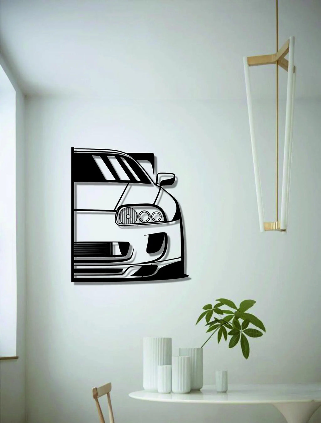 Toyota Supra Front Metal Car Wall Art | Laser Cut Steel Wall Decor |
