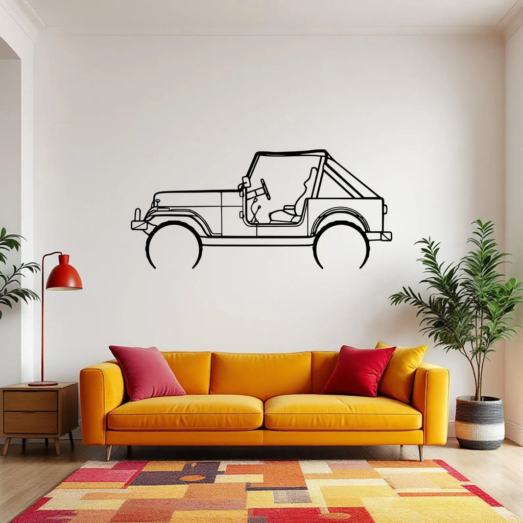 Jeep CJ7 1980 Metal Car Wall Art | Laser Cut Steel Wall Decor | Metals Engrave