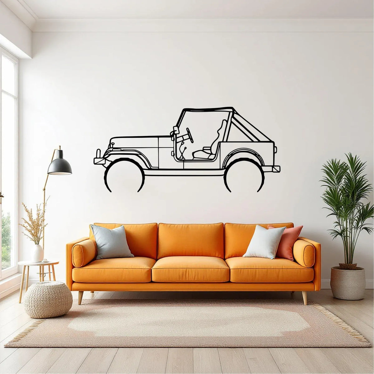 Jeep CJ7 1980 Metal Car Wall Art | Laser Cut Steel Wall Decor | Metals Engrave