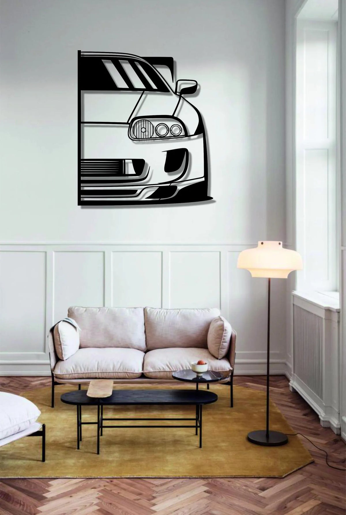 Toyota Supra Front Metal Car Wall Art | Laser Cut Steel Wall Decor |